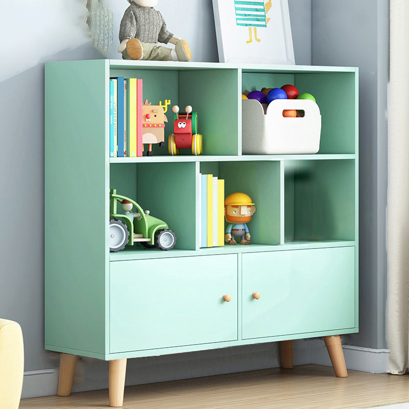 Estantería estándar escandinava estantería de madera de ingeniería con gabinetes