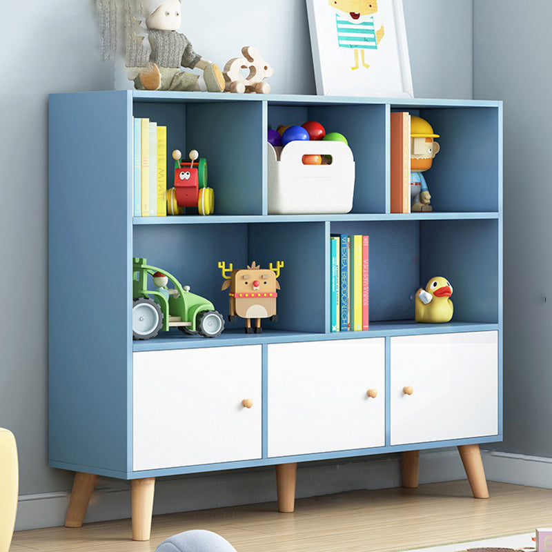 Estantería estándar escandinava estantería de madera de ingeniería con gabinetes