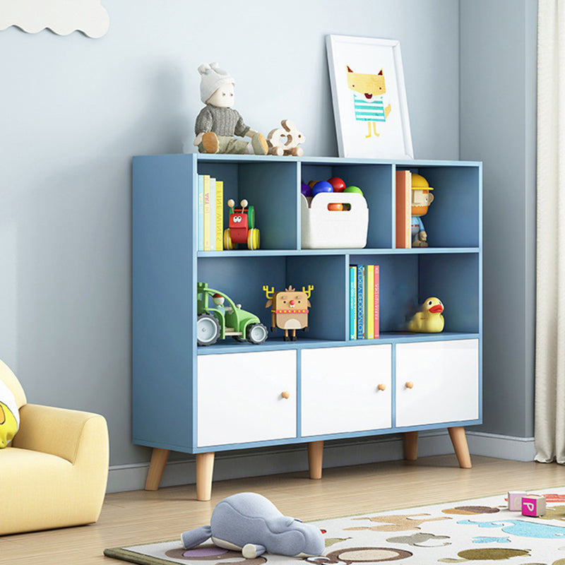 Estantería estándar escandinava estantería de madera de ingeniería con gabinetes