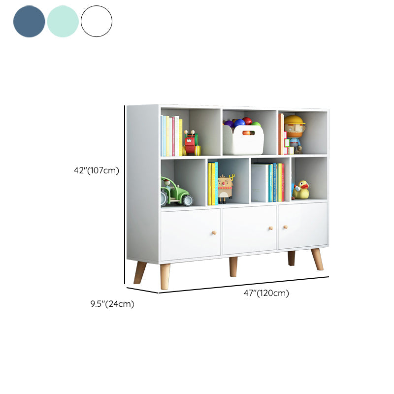 Estantería estándar escandinava estantería de madera de ingeniería con gabinetes