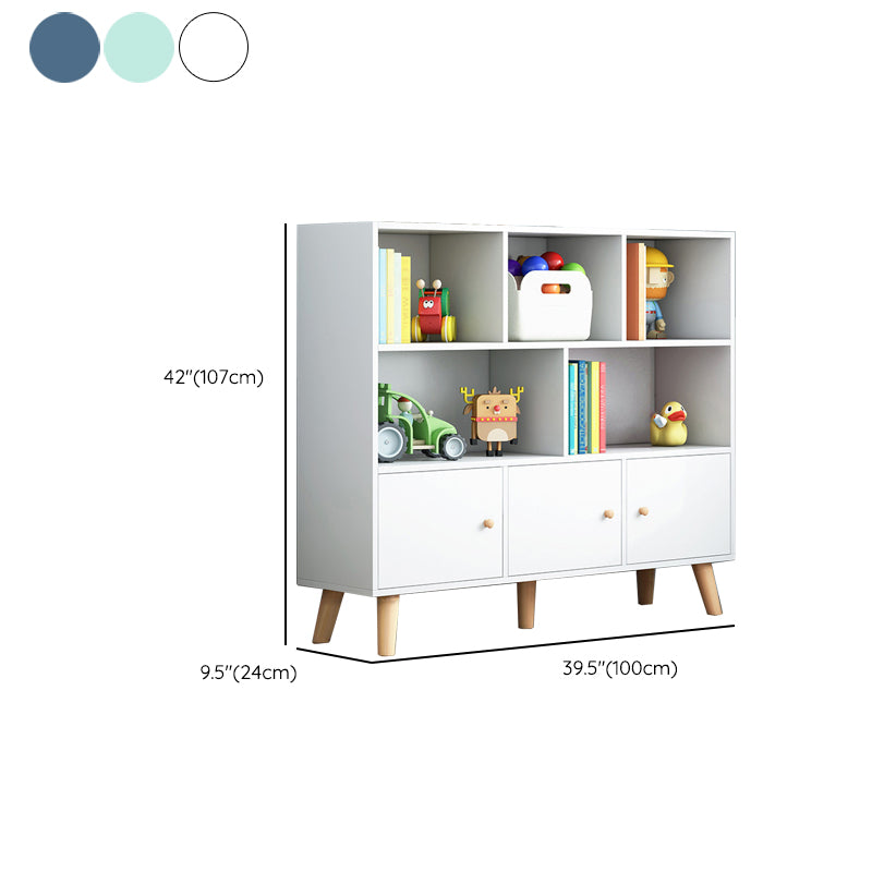 Estantería estándar escandinava estantería de madera de ingeniería con gabinetes