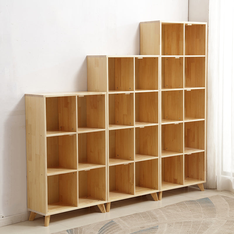 Modern Standard Wooden Bookshelf Closed Back Natural Bookcase with Shelves Clearhalo 'Bookcases' 'furn' 'furn_bookcases' 'Furniture' 'Office Furniture' 6488950