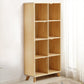 Modern Standard Wooden Bookshelf Closed Back Natural Bookcase with Shelves 27.6"L x 11.8"W x 57.5"H Cabinet Not Included Clearhalo 'Bookcases' 'furn' 'furn_bookcases' 'Furniture' 'Office Furniture' 6488968