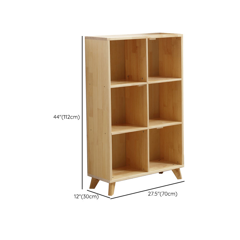 Modern Standard Wooden Bookshelf Closed Back Natural Bookcase with Shelves Clearhalo 'Bookcases' 'furn' 'furn_bookcases' 'Furniture' 'Office Furniture' 6488975