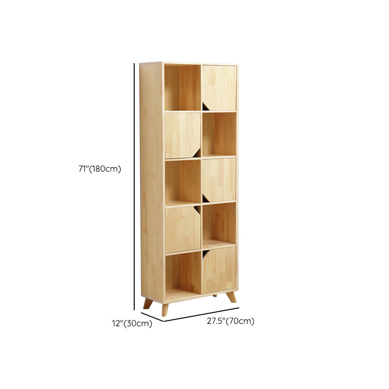 Modern Standard Wooden Bookshelf Closed Back Natural Bookcase with Shelves Clearhalo 'Bookcases' 'furn' 'furn_bookcases' 'Furniture' 'Office Furniture' 6488978