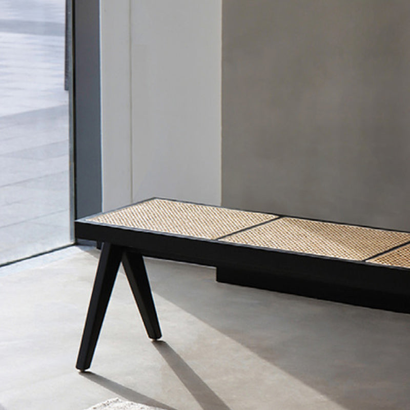 14.82-inch Width Tropical Bench Solid Wood Rectangle Bedroom Seating Bench Clearhalo 'Benches' 'Chairs & Seating' 'furn' 'furn_benches' 'Furniture' 'Living Room Furniture' 6489008