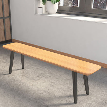 11.7-inch Width Modern Seating Bench Rectangle Solid Color Bench 63"L x 12"W x 18"H Clearhalo 'Benches' 'Chairs & Seating' 'furn' 'furn_benches' 'Furniture' 'Living Room Furniture' 6489040
