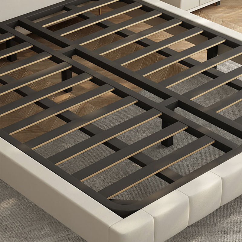 Testiera imbottita letto standard letto a legna in legno in bianco in bianco