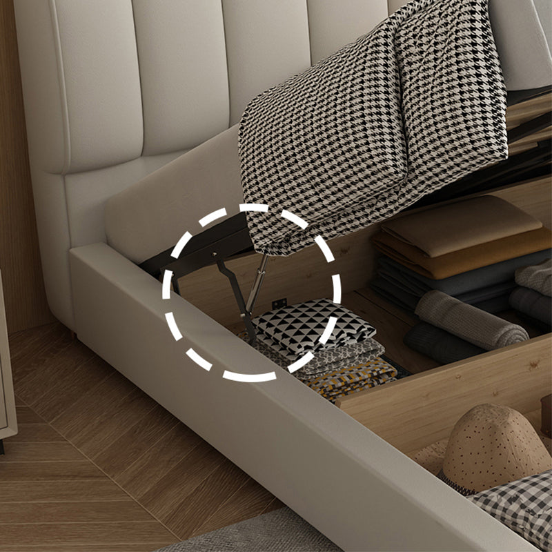 Testiera imbottita letto standard letto a legna in legno in bianco in bianco