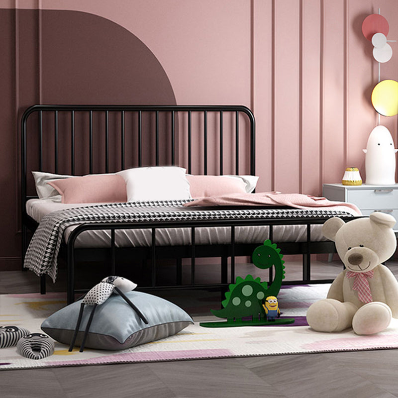 Lit de fer glamour avec lit de tête de trame ouverte rectangle