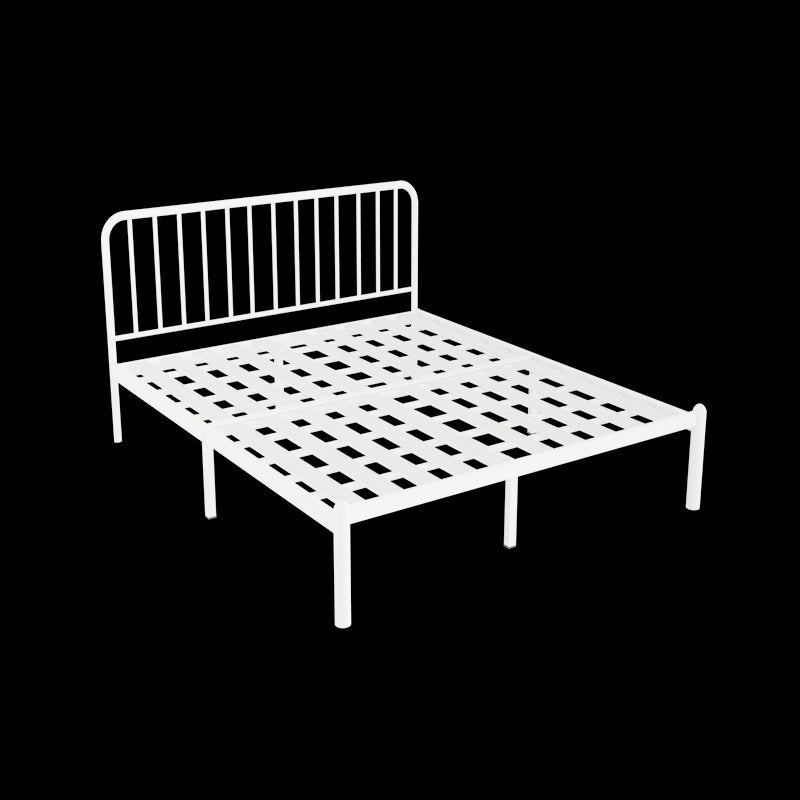 Lit de fer glamour avec lit de tête de trame ouverte rectangle