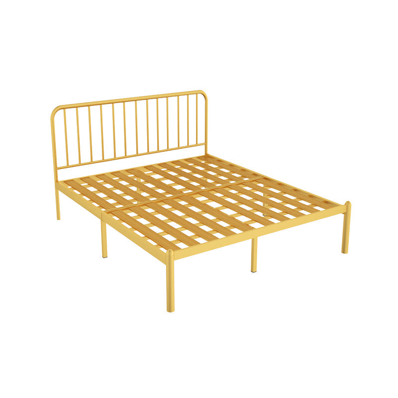 Lit de fer glamour avec lit de tête de trame ouverte rectangle