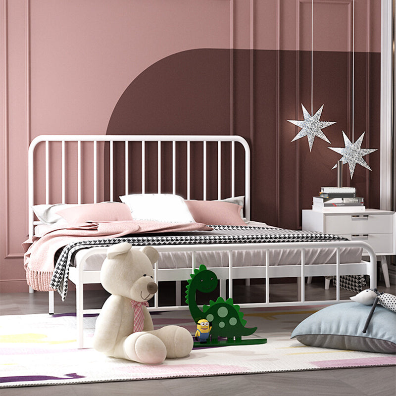 Lit de fer glamour avec lit de tête de trame ouverte rectangle