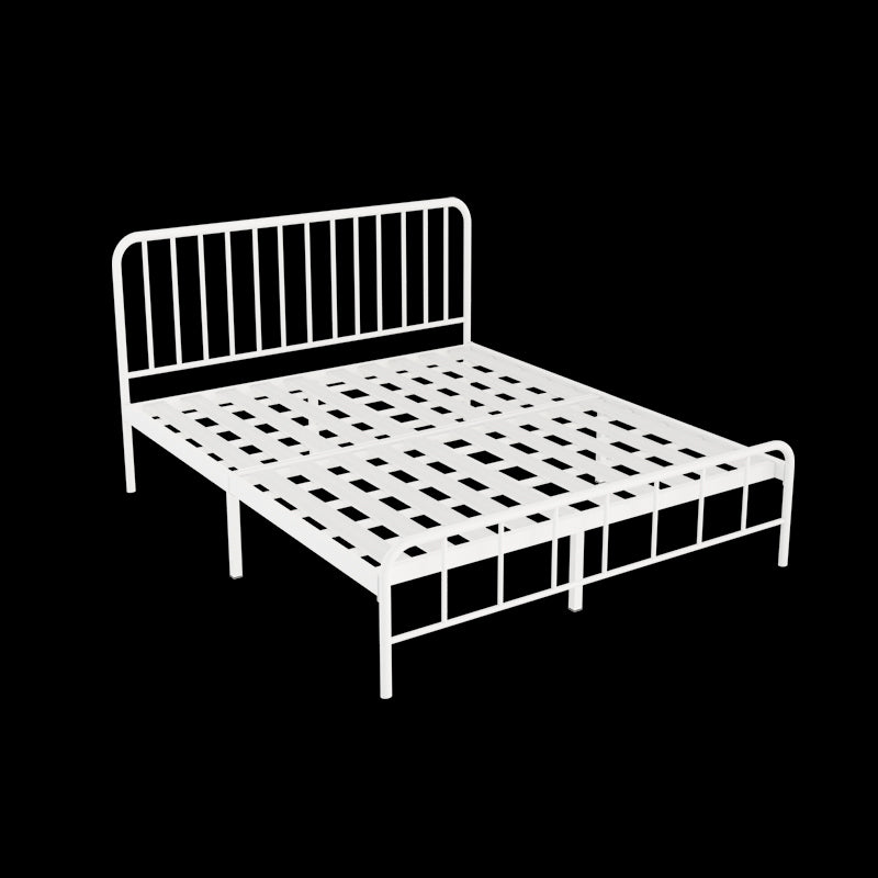 Lit de fer glamour avec lit de tête de trame ouverte rectangle