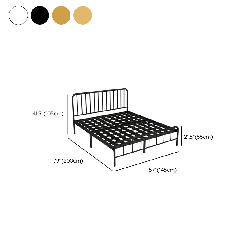 Lit de fer glamour avec lit de tête de trame ouverte rectangle