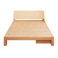 Modern Natural Solid Wood Standard Bed with Rectangular Headboard
