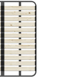 Cama estándar de cabecera rectangular tapizada gris contemporánea