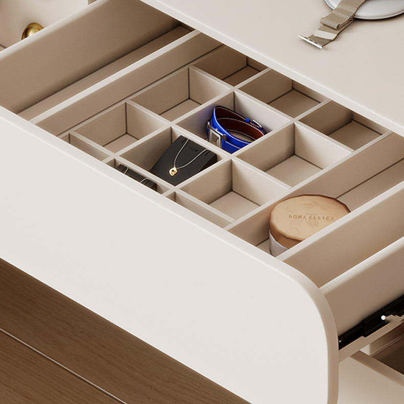 13.77 "Large Vanity Vanity White Makeup Vanity Desk Table avec 2/6 tiroirs