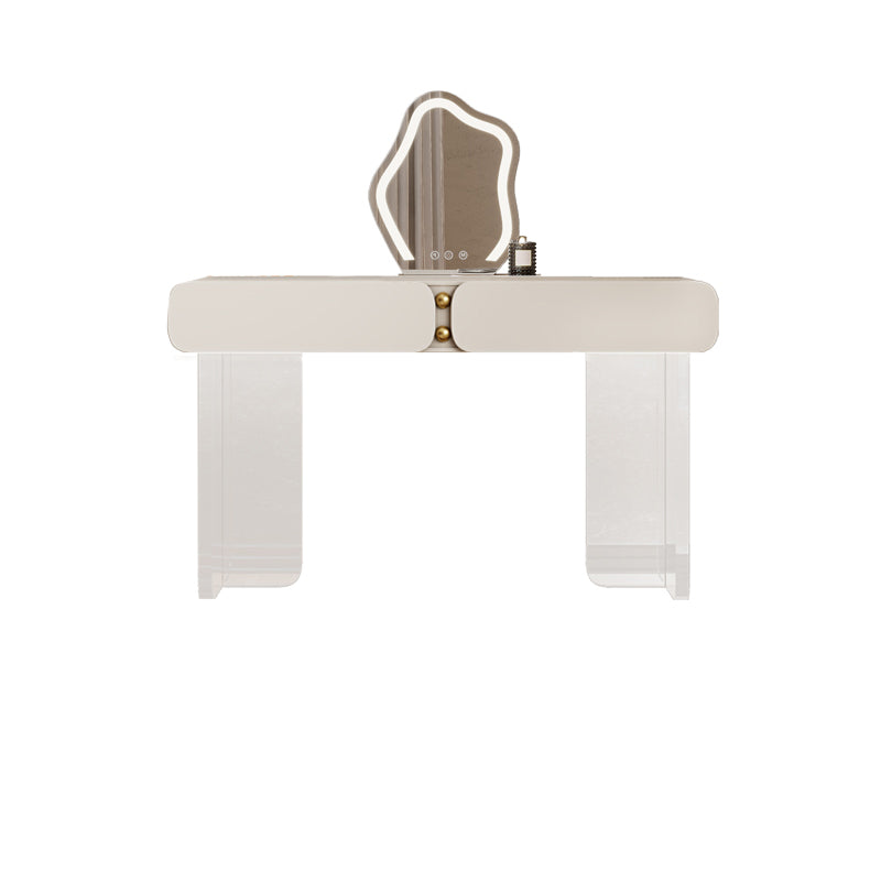 13.77 "Large Vanity Vanity White Makeup Vanity Desk Table avec 2/6 tiroirs