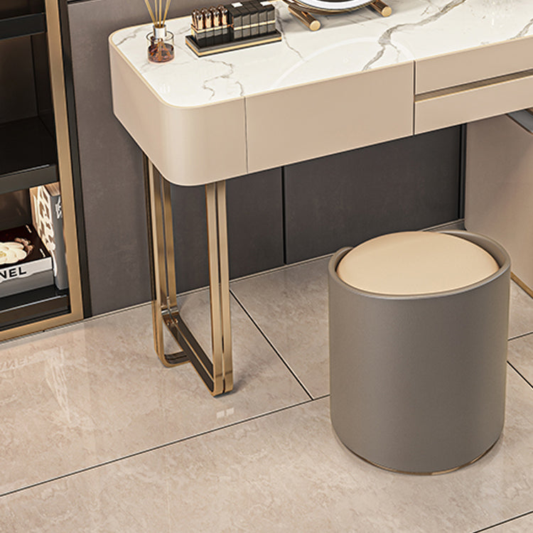 Lussuoso tavolo da toeletta da toeletta per trucco in legno e metallo e tavolo da toeletta a specchio illuminato