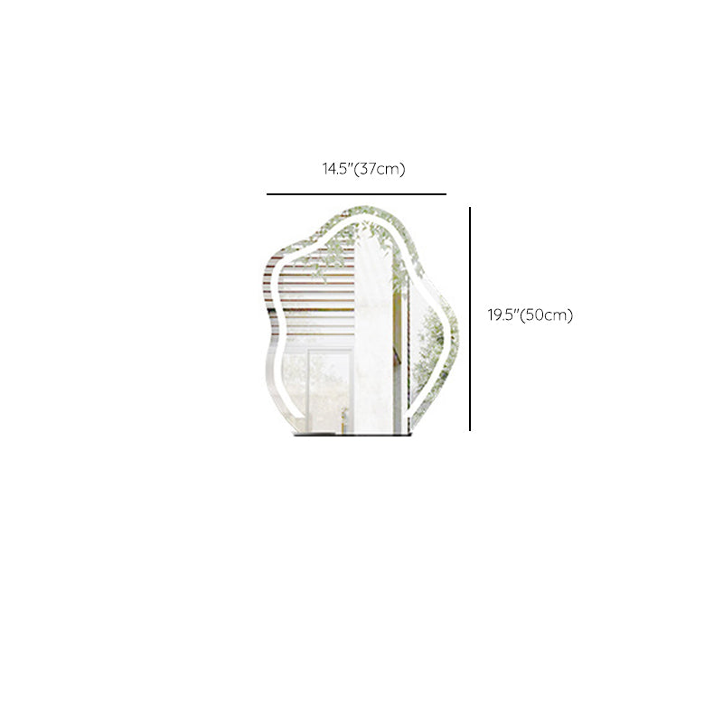 Modern Black Vanity Desk Glass Top Dressing Table with Lighted Mirror & Padded Stool