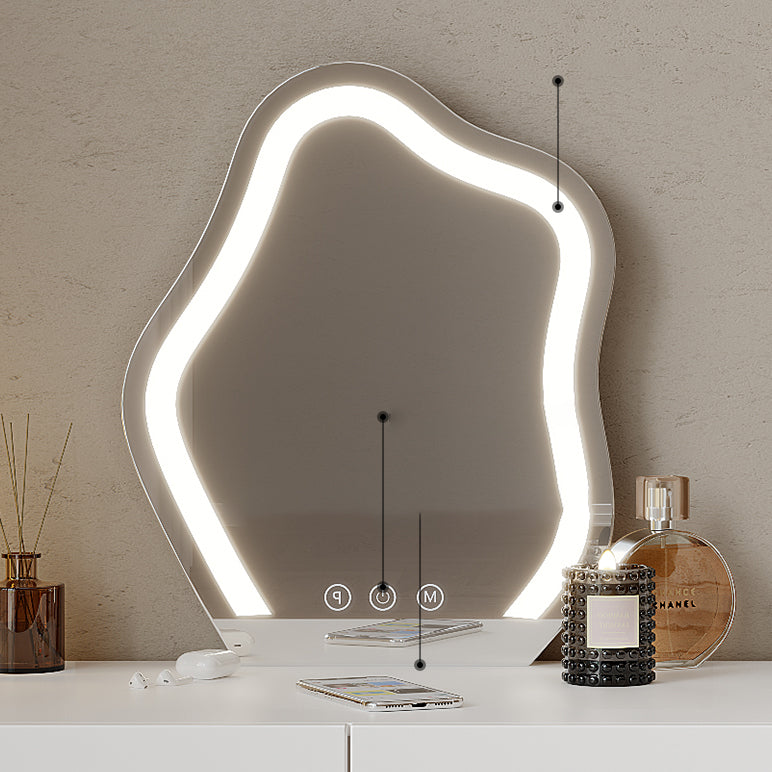 15.74" Wide Make-up Vanity White Makeup Vanity Desk Table with 5/8 Drawers Clearhalo 'Bedroom Furniture' 'furn' 'furn_makeup_vanities' 'Furniture' 'Makeup Vanities' 'makeup_vanities' 6489341