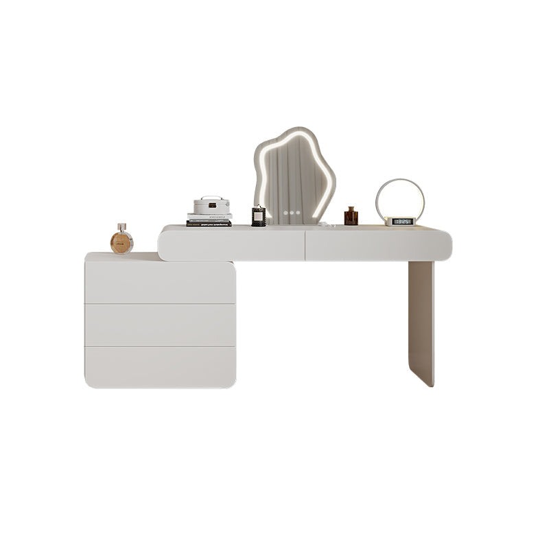 15.74" Wide Make-up Vanity White Makeup Vanity Desk Table with 5/8 Drawers Makeup Vanity & Mirror 5 Clearhalo 'Bedroom Furniture' 'furn' 'furn_makeup_vanities' 'Furniture' 'Makeup Vanities' 'makeup_vanities' 6489348