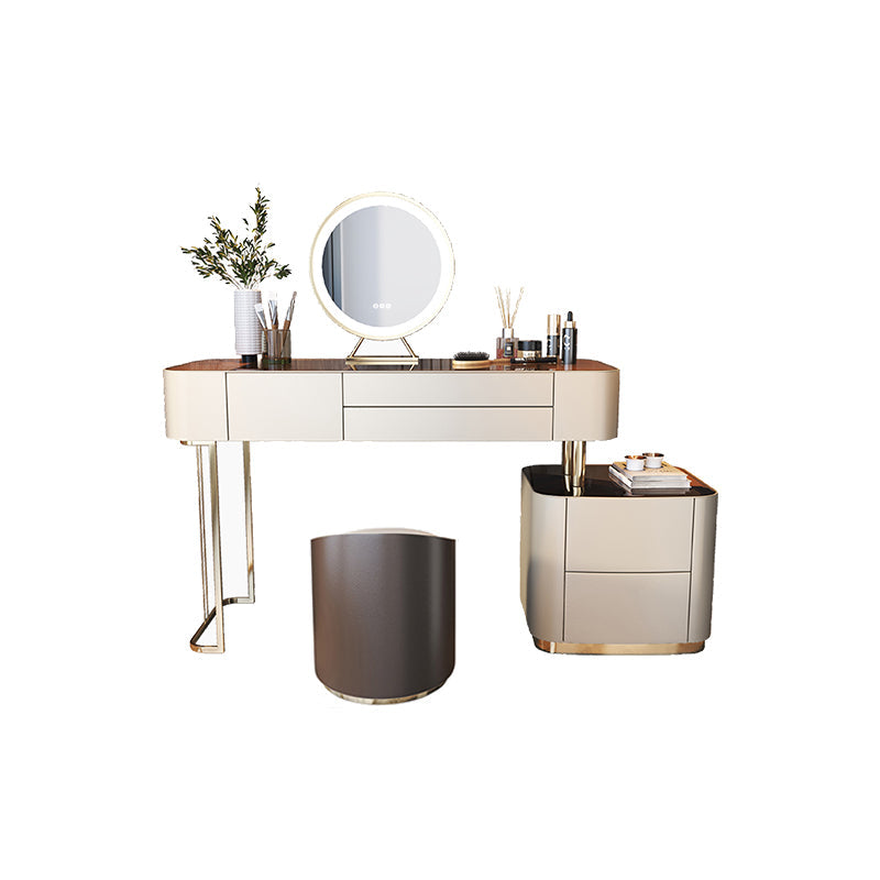 Glazen bovenste slaapkamer make-up ijdelheid 5 opbergladen kleedtafel