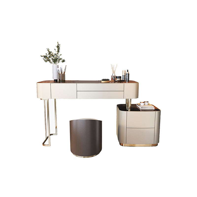 Glazen bovenste slaapkamer make-up ijdelheid 5 opbergladen kleedtafel