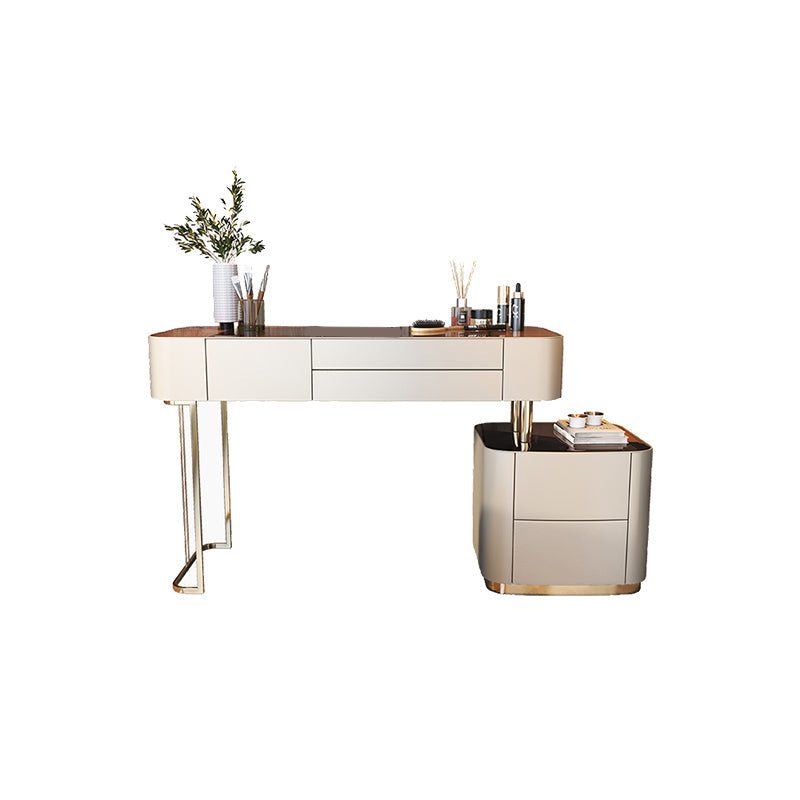 Glazen bovenste slaapkamer make-up ijdelheid 5 opbergladen kleedtafel