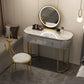 Luxurious Metal Make-up Vanity Stone Top Dressing Table Stool Set with Lighted Mirror