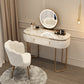 Luxurious Metal Make-up Vanity Stone Top Dressing Table Stool Set with Lighted Mirror