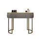 Luxurious Metal Make-up Vanity Stone Top Dressing Table Stool Set with Lighted Mirror