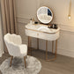 Luxurious Metal Make-up Vanity Stone Top Dressing Table Stool Set with Lighted Mirror