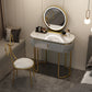 Luxurious Metal Make-up Vanity Stone Top Dressing Table Stool Set with Lighted Mirror