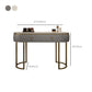 Luxurious Metal Make-up Vanity Stone Top Dressing Table Stool Set with Lighted Mirror