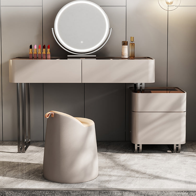 Eitelkeit Spiegelte Holzverkesseltisch Glass Top Make-up Eitelkeit