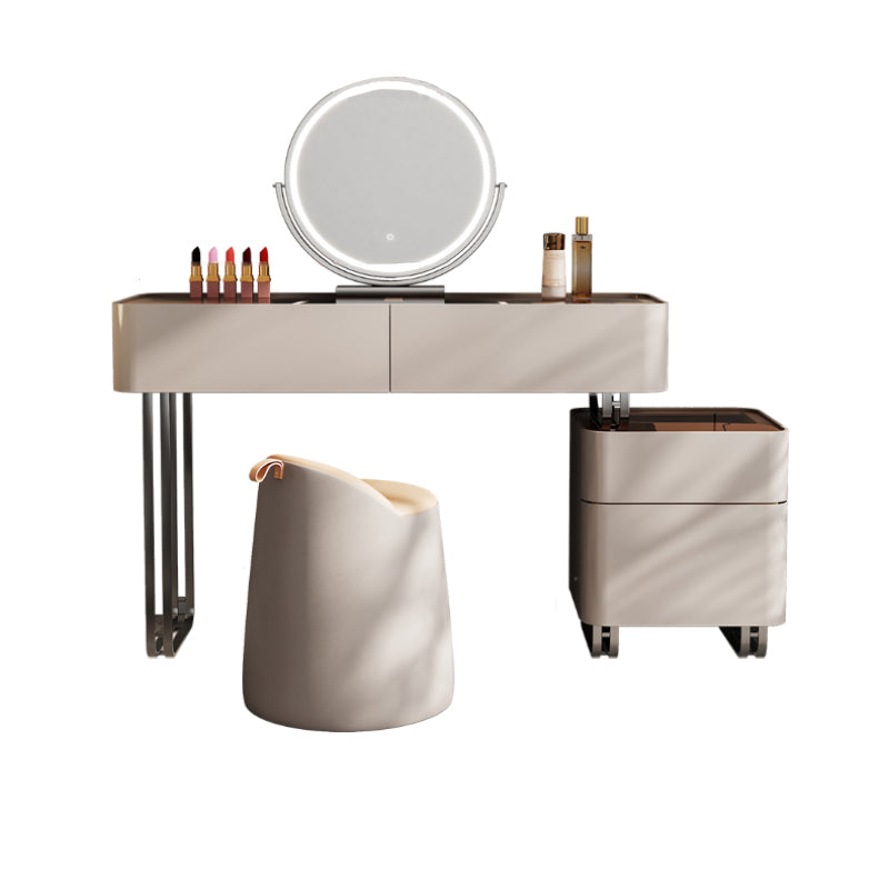 Eitelkeit Spiegelte Holzverkesseltisch Glass Top Make-up Eitelkeit