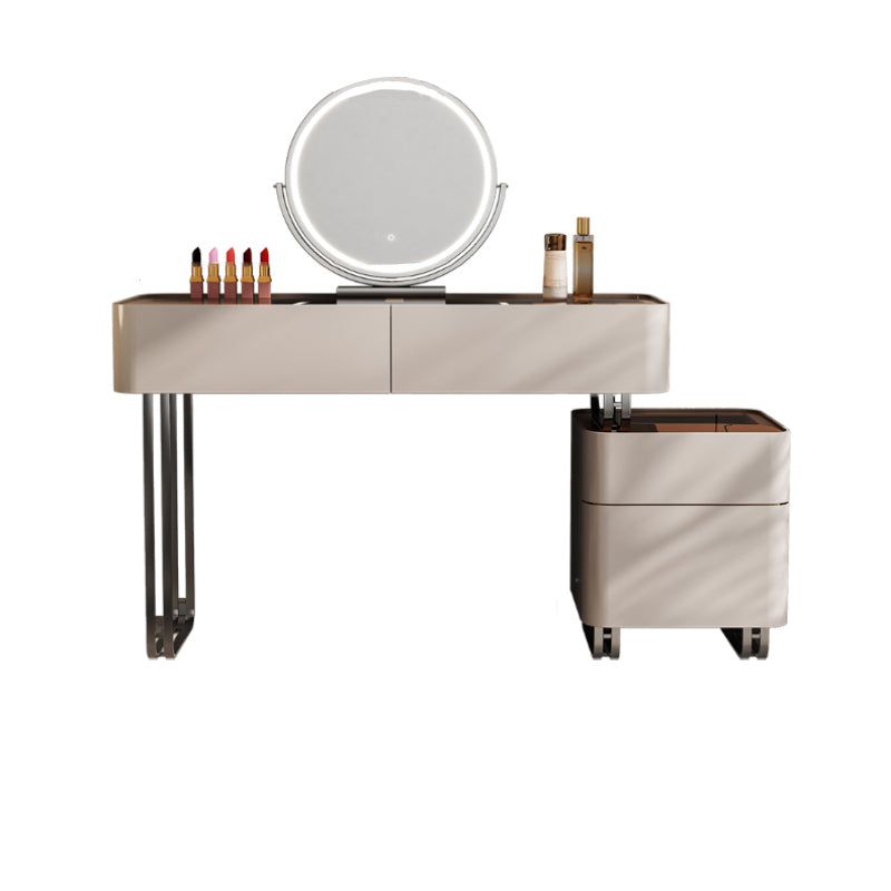 Eitelkeit Spiegelte Holzverkesseltisch Glass Top Make-up Eitelkeit