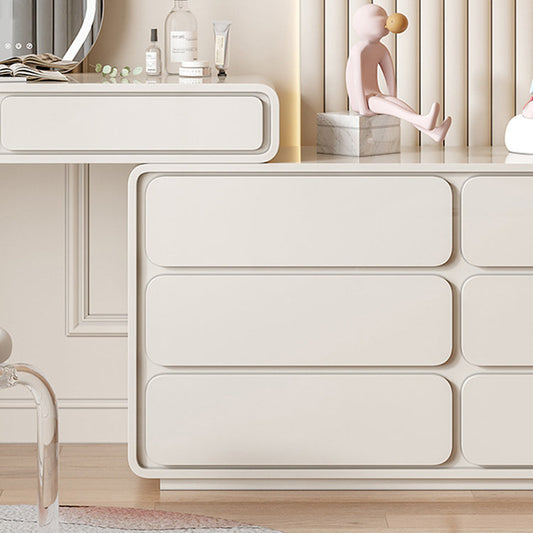 Trucco bianco da 15,74 "tavolo da banco di vanità per trucco vanità largo con 5/8 cassetti