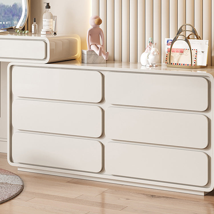 Trucco bianco da 15,74 "tavolo da banco di vanità per trucco vanità largo con 5/8 cassetti