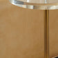 Clear Acrylic Round Side Table Set Glam Steel Pedestal End Table