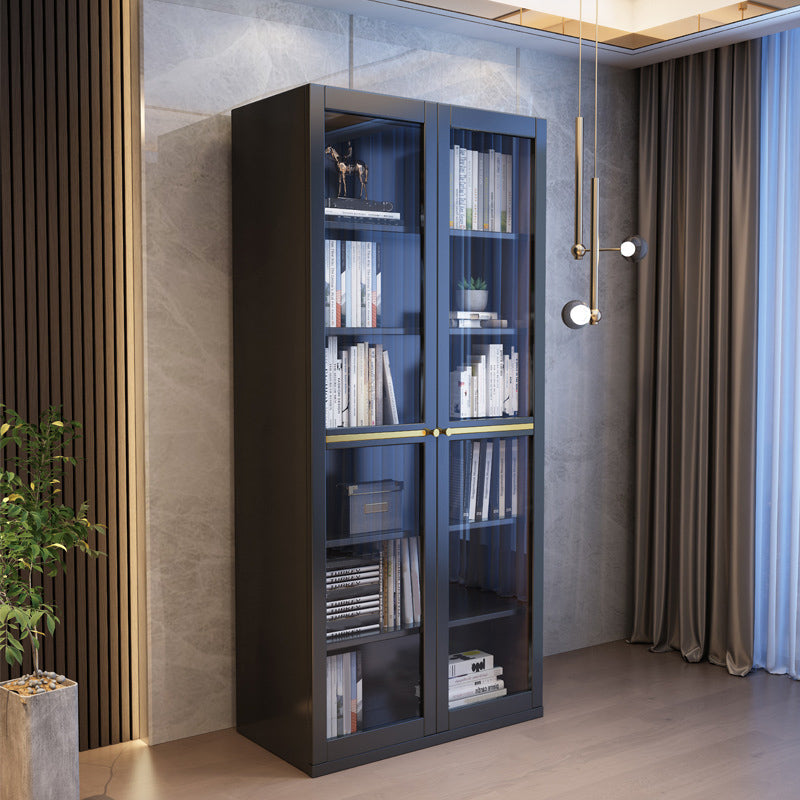 2 - Door Rectangular Accent Cabinet Wood Contemporary Cabinet Black Clearhalo 'Cabinets & Chests' 'cabinets_chests' 'furn' 'furn_cabinets_chests' 'Furniture' 'Living Room Furniture' 6489663