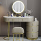 Stone Top Vanity Makeup Table with 5 Storage Drawers for Bedroom Clearhalo 'Bedroom Furniture' 'furn' 'furn_makeup_vanities' 'Furniture' 'Makeup Vanities' 'makeup_vanities' 6489751
