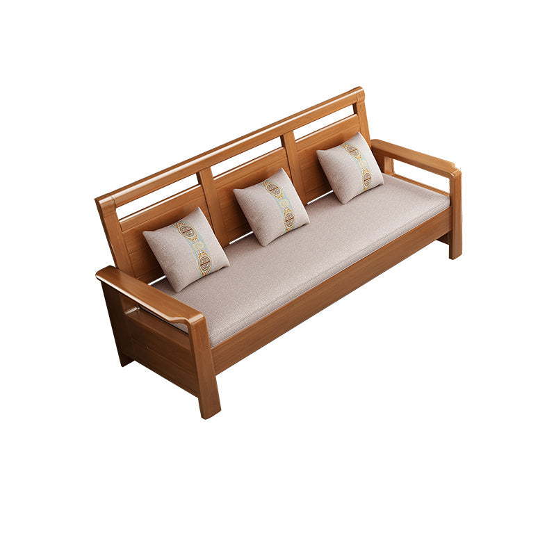 37"H Contemporary Sectional Sofa Fabric Sectional with Bostol Pillows 72"L x 30"W x 37"H Cotton Horizontal Clearhalo 'furn' 'furn_sectionals' 'Furniture' 'Living Room Furniture' 'Sectionals' 6489790