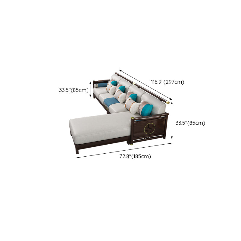 33 "h divano contemporaneo divano in tessuto sezionale con cuscini bostol