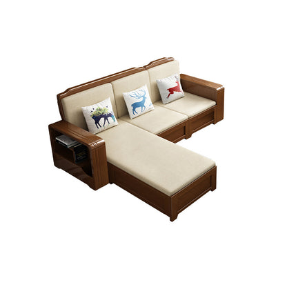 68"W Contemporary Sectional Sofa Fabric Sectional with Bostol Pillows 89"L x 68"W x 36"H Cotton Clearhalo 'furn' 'furn_sectionals' 'Furniture' 'Living Room Furniture' 'Sectionals' 6489826