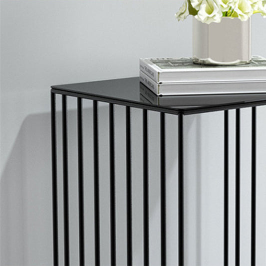 Mid-Century Metal Frame Rectangular Metal Wrap Living Room Side Table Clearhalo 'Coffee & Accent Tables' 'End & Side Tables' 'end_side_tables' 'furn' 'furn_end_side_tables' 'Furniture' 'Living Room Furniture' 6489895