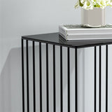 Mid-Century Metal Frame Rectangular Metal Wrap Living Room Side Table Clearhalo 'Coffee & Accent Tables' 'End & Side Tables' 'end_side_tables' 'furn' 'furn_end_side_tables' 'Furniture' 'Living Room Furniture' 6489895