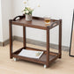 Contemporary Solid Wood with Shelf Rectangular Double Tier Side Table Nut-Brown Wood 1 Clearhalo 'Coffee & Accent Tables' 'End & Side Tables' 'end_side_tables' 'furn' 'furn_end_side_tables' 'Furniture' 'Living Room Furniture' 6489936